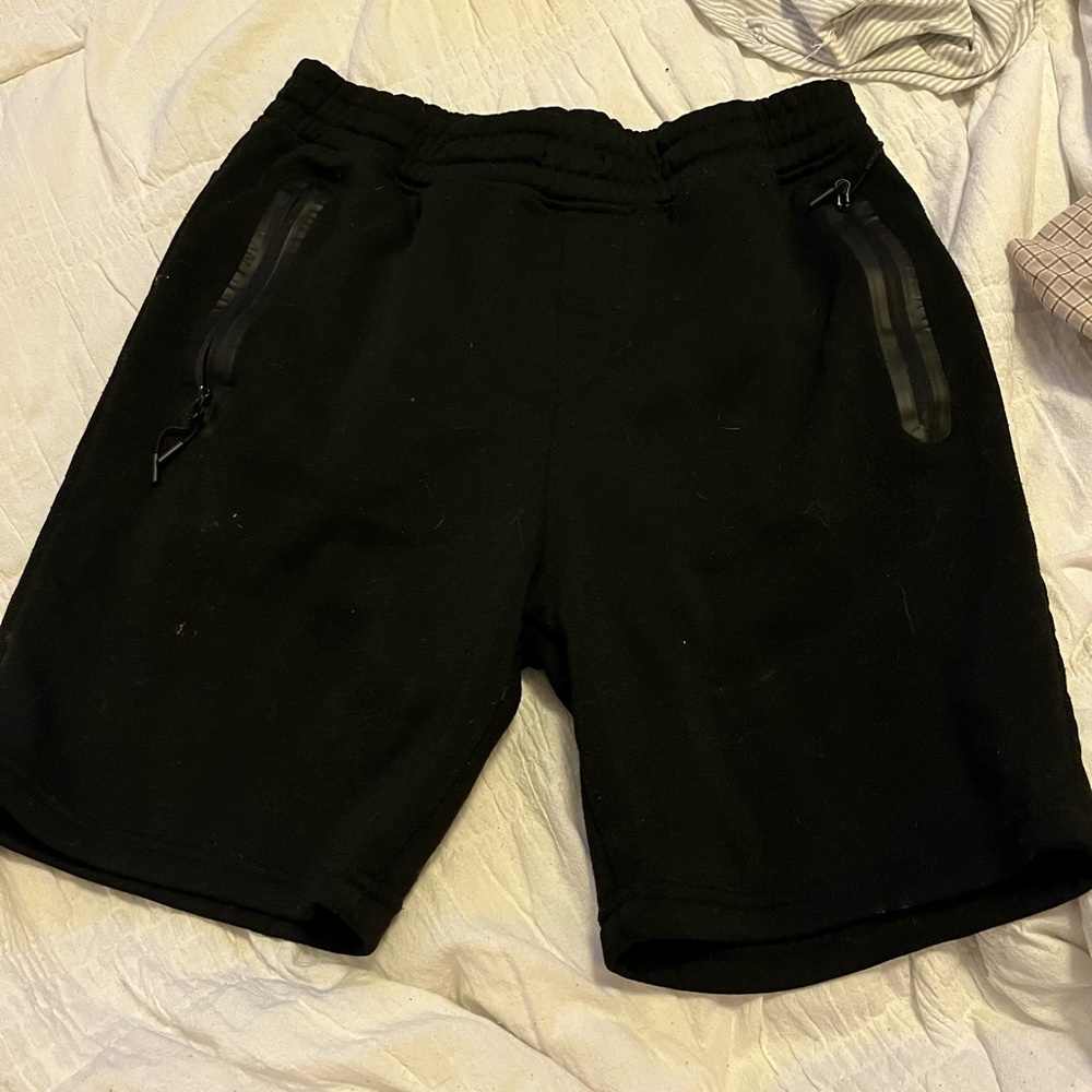 Plain black shorts